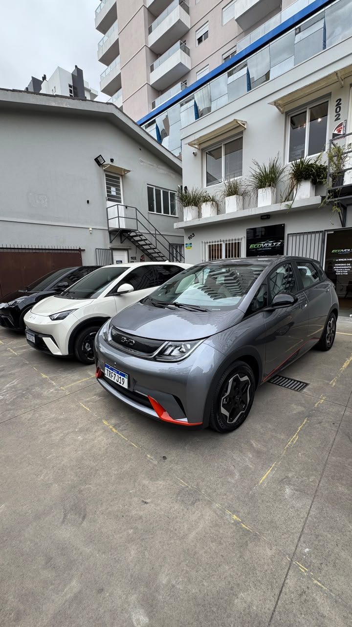 BYD Dolphin Mini em vista frontal na frota EcoVoltz