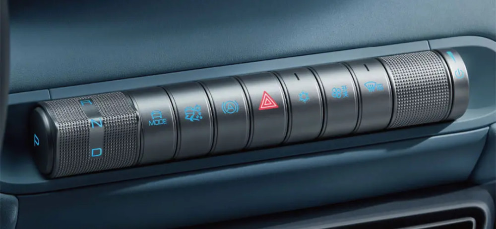 Teclas de controle do BYD Dolphin Mini